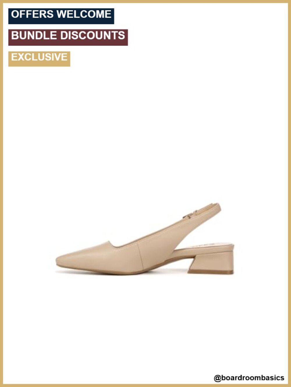 Naturalizer Women's Ginger Snip Toe Slingback Pump Block Heel